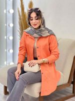مانتو دو جیب ستین کد 5217 - تصویر 9