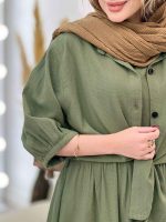 ست پیراهن دو تکه آستین پیله کد 5352 - تصویر 10