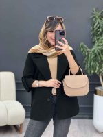 مانتو کتی دو دکمه جیب نما کد 5383 - تصویر 10