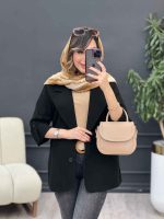 مانتو کتی دو دکمه جیب نما کد 5383 - تصویر 3