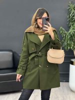 بارانی دو جیب ژیله دکمه دار کد 5386 - تصویر 16