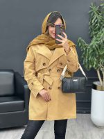 بارانی دو جیب ژیله دکمه دار کد 5386 - تصویر 5