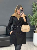 بارانی دو جیب ژیله دکمه دار کد 5386 - تصویر 17