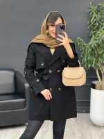 بارانی دو جیب ژیله دکمه دار کد 5386 - تصویر 7