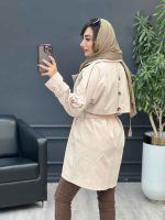بارانی دو جیب ژیله دکمه دار کد 5386 - تصویر 8