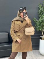 بارانی دو جیب ژیله دکمه دار کد 5386 - تصویر 9