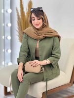 مانتو جیب پیله آستین دو دکمه کد 5360 - تصویر 10
