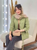 مانتو جیب پیله آستین دو دکمه کد 5360 - تصویر 12