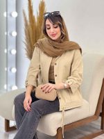 مانتو جیب پیله آستین دو دکمه کد 5360 - تصویر 6