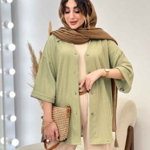 مانتو جلو دکمه آینور کد 5380