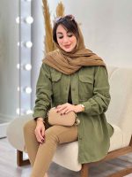 مانتو جیب پیله آستین برش دار کد 5392 - تصویر 15