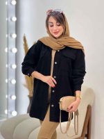 مانتو جیب پیله آستین برش دار کد 5392 - تصویر 16