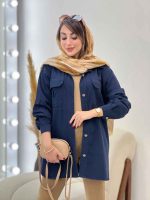مانتو جیب پیله آستین برش دار کد 5392 - تصویر 2