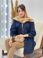 مانتو جیب پیله آستین برش دار کد 5392 - تصویر 10