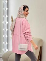 مانتو جیب پیله آستین برش دار کد 5392 - تصویر 13