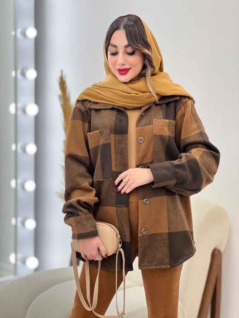 شکت چهارخونه دو جیب کد 5393 شکت چهارخونه دو جیب کد 5393