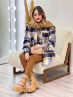 شکت چهارخونه دو جیب کد 5393 - تصویر 5