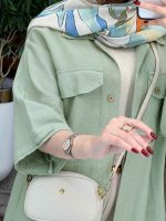 مانتو دو جیب پاکتی آنیکا کد 5329 - تصویر 13