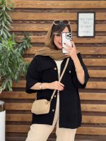 مانتو دو جیب پاکتی آنیکا کد 5329 - تصویر 9