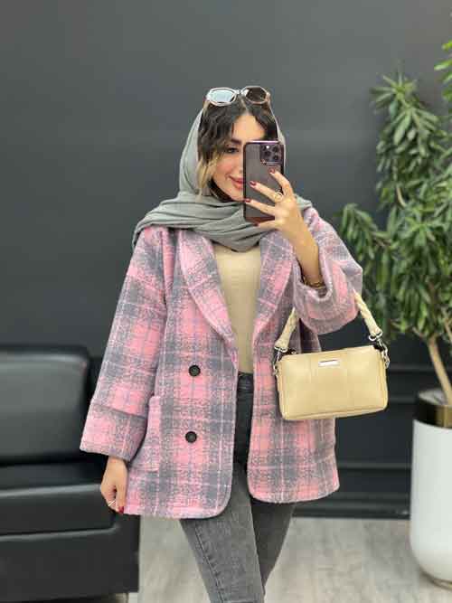 پالتو چهار دکمه دو جیب کد 5389 پالتو