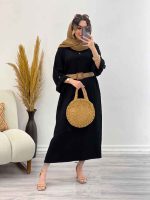 پیراهن بلند دو دکمه آستین پاگن کد 5361 - تصویر 7