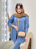 مانتو جین کاغذی سالومه کد 5289 - تصویر 7
