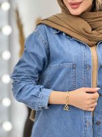 مانتو جین کاغذی سالومه کد 5289 - تصویر 3