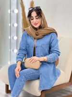مانتو جین کاغذی سالومه کد 5289 - تصویر 6