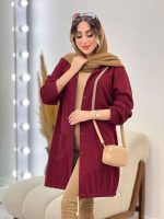 مانتو کتان رنگی پایین گت آوا کد 5292 - تصویر 8