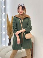 مانتو کتان رنگی پایین گت آوا کد 5292 - تصویر 19