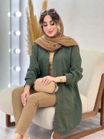 مانتو کتان رنگی پایین گت آوا کد 5292 - تصویر 26