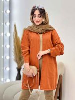 مانتو کتان رنگی پایین گت آوا کد 5292 - تصویر 12
