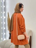 مانتو کتان رنگی پایین گت آوا کد 5292 - تصویر 21