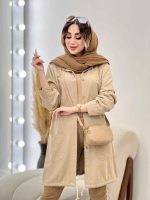 مانتو کتان رنگی پایین گت آوا کد 5292 - تصویر 5