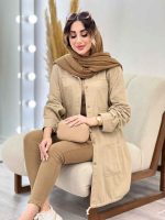مانتو کتان رنگی پایین گت آوا کد 5292 - تصویر 7