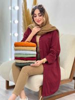 مانتو کتان رنگی پایین گت آوا کد 5292 - تصویر 11