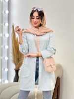 مانتو کتان رنگی پایین گت آوا کد 5292 - تصویر 2