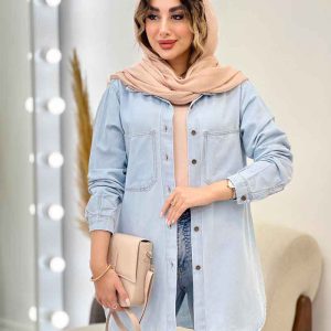مانتو جین کاغذی پایین هلال نادیا کد 5288