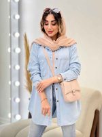 مانتو جین کاغذی پایین هلال نادیا کد 5288 - تصویر 9