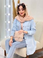مانتو جین کاغذی پایین هلال نادیا کد 5288 - تصویر 7