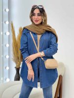 مانتو جین کاغذی پایین هلال نادیا کد 5288 - تصویر 2