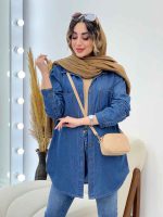 مانتو جین کاغذی پایین هلال نادیا کد 5288 - تصویر 4