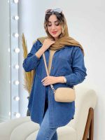 مانتو جین کاغذی پایین هلال نادیا کد 5288 - تصویر 10