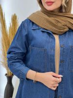 مانتو جین کاغذی پایین هلال نادیا کد 5288 - تصویر 6