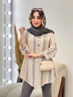 مانتو چهاردکمه ثمر کد 5232 - تصویر 8
