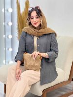 مانتو تک جیب فریناز کد 5255