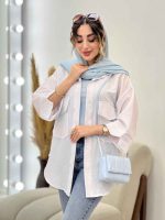 مانتو دو جیب پاکتی نیارا کد 5254 - تصویر 5