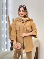 مانتو دو جیب پاکتی نیارا کد 5254 - تصویر 4