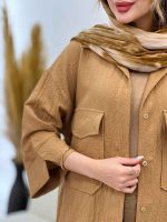 مانتو دو جیب پاکتی نیارا کد 5254 - تصویر 19