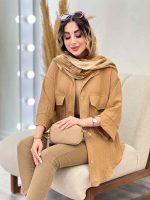 مانتو دو جیب پاکتی نیارا کد 5254 - تصویر 10